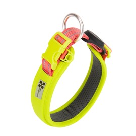 SMALL COMBINATION Padded Dog Collar, Adjustable with Quick-Release Buckle,Suitable for All Types of Dogs (Lemon Yellow, L)