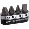 ANEX Starby Replacement Screwdriver, Wide Handle, Set of 5 Bits,