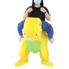Yellow Dinosaur Inflatable Costume Half Body Model Weird Dinosaur Shape