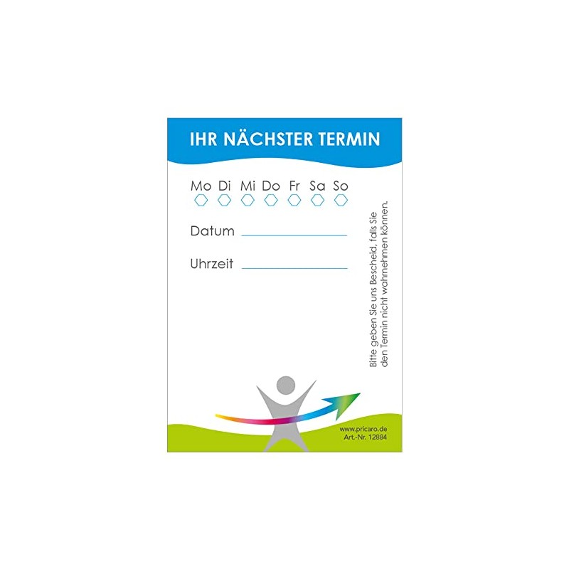 PRICARO Vital and Fit Appointment Pad for Doctors and Medical