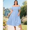 Plus Size Summer Dress Light Blue Baby Shower Long Maternity