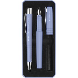 FABER-CASTELL 241051 Poly Pen Writing Set with Ballpoint Pen and Fountain Pen Pale Iris