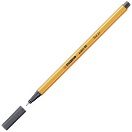 STABILO Point 88 Fineliner Single Pen Black Grey