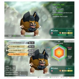 Pokémon Let's Go Pikachu & Eevee  SHINY CUSTOMIZABLE ALOLAN GOLEM FAST TRADE