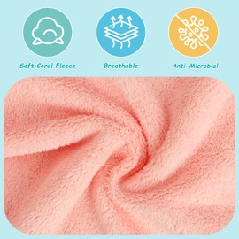 HOMEXCEL HOMEXCEL Baby Washcloths 50 Pack,Microfiber Coral Fleece Baby Bath Face towel 7x9 Inch Extra Absorbent and Soft Burp Cloth and Wash Cloths for Newborn,Infants and toddlers,Gentle On Sensitive Skin