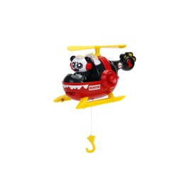 Jada Toys Ryan's World Helicopter with Combo Panda Figure, 6" Feature Vehicle Red