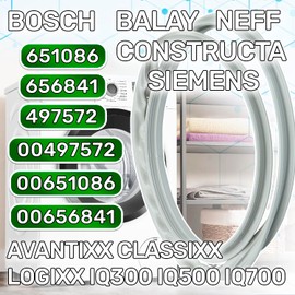 Door Rubber Seal for Tumble Dryer with Original Code 00656841 656841 00497572 497572 00651086 651086 for Bosch for Siemens for Balay for Constructa ONIX TECH