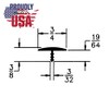 Outwater Industries 25 Foot White 3/4 Inch Center Barb Tee