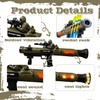 Toy Rocket Launcher, Rocket Gun with 3 Foam Rockets, Toy