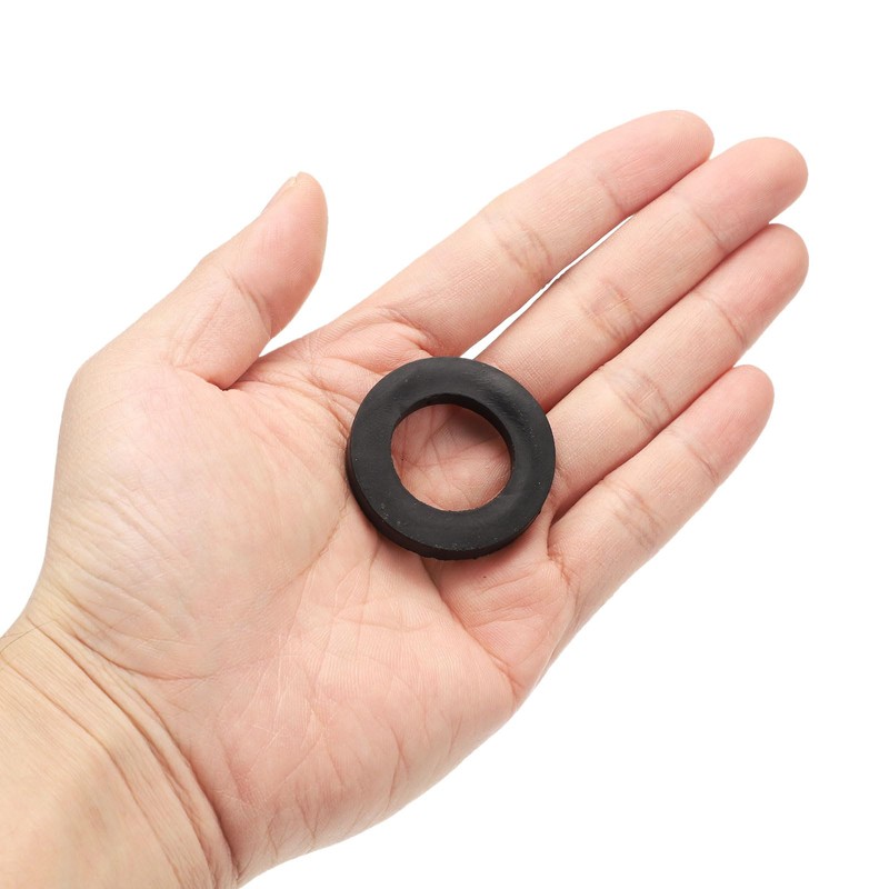 sourcing map 12 Pcs Solid Nitrile Rubber Flat Washer DN25