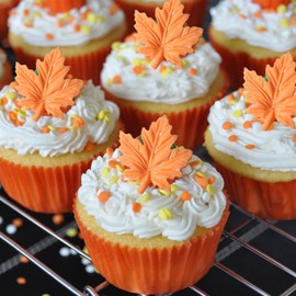 Copzievkae Leaf Silicone Mold, Autumn Falls Leaves Chocolate Mold Fall Candy Molds Leaf Molds Thanksgiving Silicone Mould for Chocolate Fall Candy Candles Soap, Nude Color