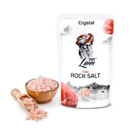 LUNN Natural Crystal Himalayan Pink Rock Salt | 35.27 Oz (1 Kg) | Rich in Minerals | Pure Unrefined Salt | NON-GMO | Gluten Free | Vegan | Mild in Taste