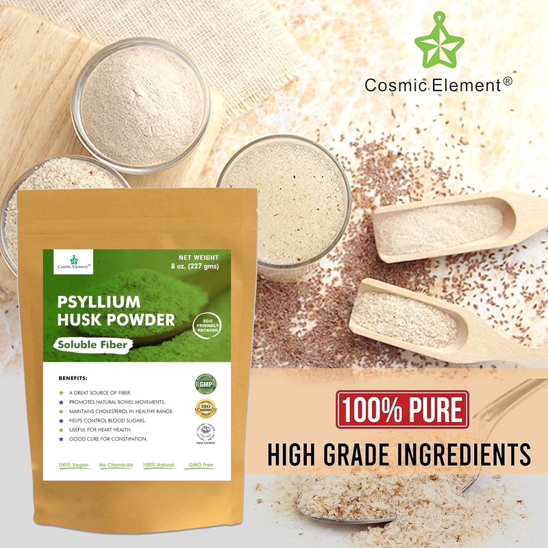 Cosmic Element 100% Pure Psyllium Husk Powder Organic – Finely