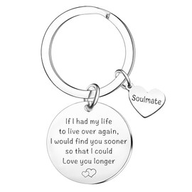 Nimteve Couple Keychain Gifts for Him Her Boyfriend Husband Keyring from Girlfriend Wife Soulmate Wedding Anniversary Valentines Day Gifts