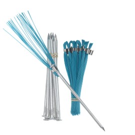 Trail Chasers Ground Markers Blue 6" Marking Whiskers with Lightweight, Non-Rust, Aluminum Stakes (Pkg of 10)