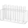 Happyyami 12 Pcs Acrylic Floral Tubes with Rack, Transparent Flower