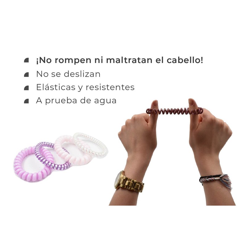 SAFIRIT Ligas para Cabello en Forma de Espiral, Set de