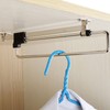 Telescopic Closet Hanger Rail, Retractable Wardrobe Closet Pull Out Rod