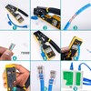 Brileine RJ45 Crimp Tool Pass Through Crimper for RJ45 Connectors