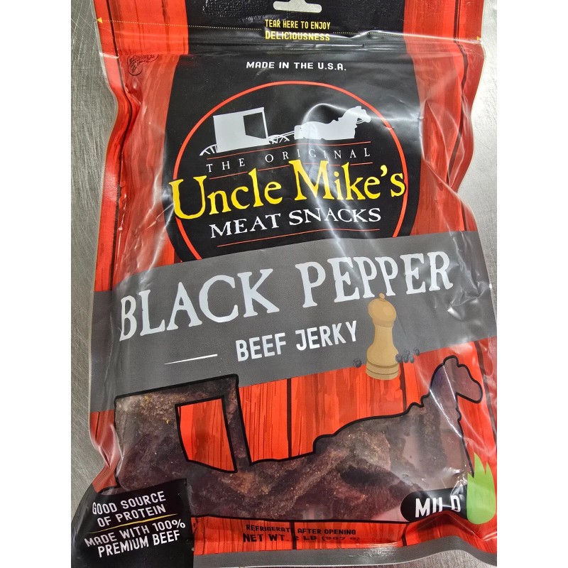 Uncle Mike's Beef Jerky (2LB), 3 NEW Flavors - Original