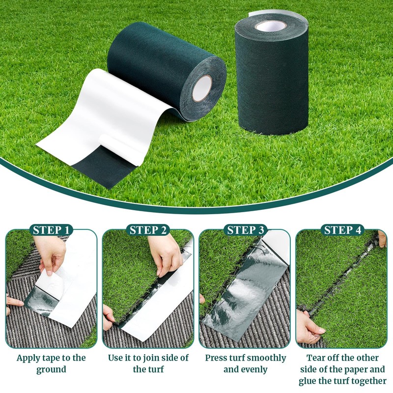 Gersoniel 2 Rolls 6 in x 33 ft Artificial Grass