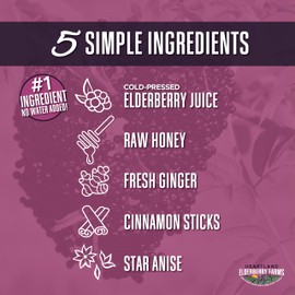 Elderberry Syrup - Zero Water Added Highly Concentrated Immune Support - Made from Cold Pressed Elderberry Juice - Potent Immune Support with an Amazing Flavor for Both Kids and Adults