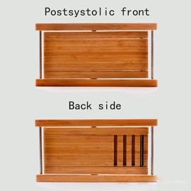 RZGZKLSH Bamboo Guitar Footstool,Rest Foot Footrest, 4-Level Adjustable Folding Wood Footstool Pedal, from 4.5" up to 8", Accessory for Classical Acoustic Guitar Part