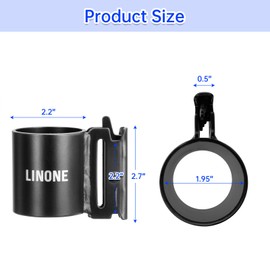 Linone 6 Pack E-Track Tool Holders, E Track Heavy Duty Circular Tube Tool Holder Organizer for Enclosed Trailer, E Track Circular Tube Hangers to Keep Rakes, Broom|E Track Shovel Holder