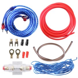 Anxingo 10 AWG Car Audio Amplifier Subwoofer Speakers Wiring Fuse Holder Wire Cable Auto Sub Woofers Amplifier Installation Kit