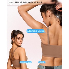 OEAK Bralettes for Women No Padding Comfortable Wireless Bras Seamless Bralette No Underwire Bra Cute Everyday Tshirt Bras Sienna XXL