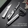 Stainless Steel Vegetable Peeler Set For Kitchen, 3 Piece, Silver,