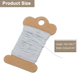 sourcing map Nylon String for Bracelets, 0.8mm Nylon Cord Satin String Beading Elastic String for Window Curtain Blind Bracelets Sewing Necklace Crafts, Gray