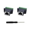 PENGLIN 2pcs RJ45 Female to 8 Pin Screw Terminal, 8P8C