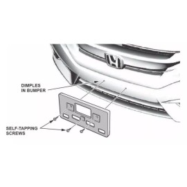 Honda 2018  GENUINE HONDA CIVIC 2 & 4 DOOR FRONT LICENSE PLATE BRACKET HOLDER OEM NEW