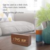LED Table Clock Wood Look, Alarm Clock Digital Radio Clock,