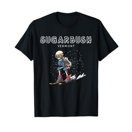 Sugarbush Vermont - Funny Ski Skeleton T-Shirt