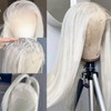 13x4 Platinum White Lace Front Wig Long Straight Platinum Blonde