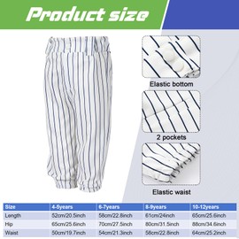 Cozypower 3 Pcs Baseball Combo Set, Knicker Softball Pants, Softball Socks, Baseball Belts for Boys and Girls(10-12 Years,Navy Blue, White Line)
