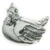 Queenberry Sterling Silver Chicken Hen European Bead Charm