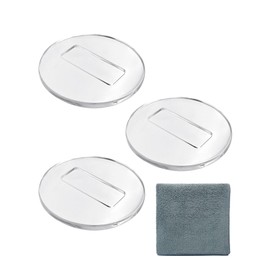 4" Clear Piano Caster Cups(with Dust Cloth) Fits for Grand Piano and Baby Grand Piano,Piano Caster Piano Leg Floor Protectors Fits for Hardwood Floor and Carpet,Set of 3