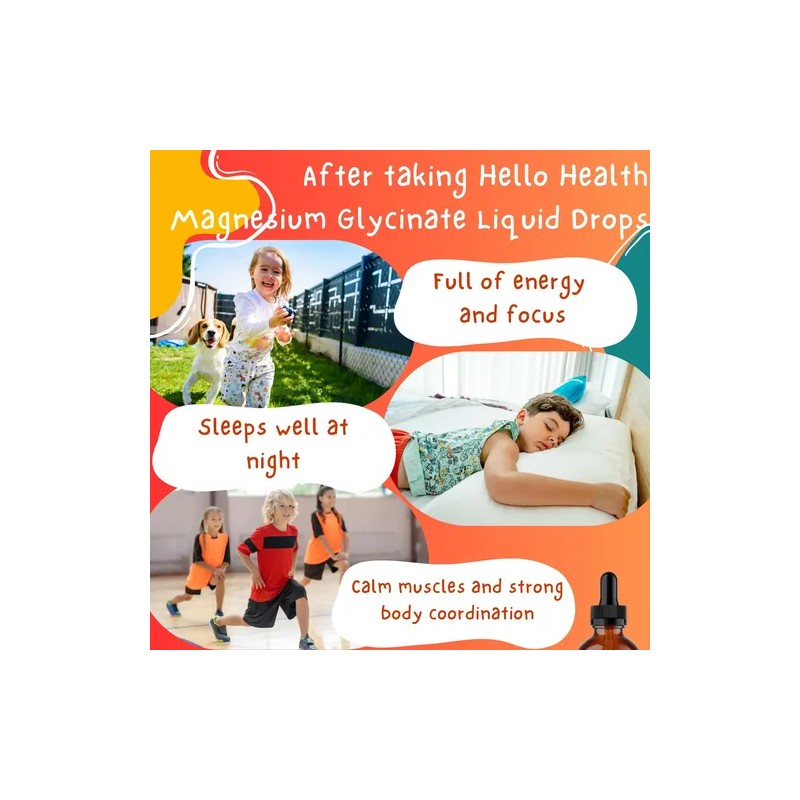 Hello Health Gotas Magnesio Glicinato Para Niños