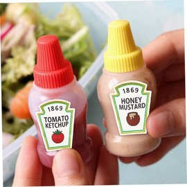 Mini Squeeze Bottles 23ml Small Ketchup Bottle Refillable Plastic Spice Container Dressing Sauce Bottle for Jam Honey Syrup Salad Kids Lunch Supplies Dressing and