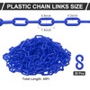 PATIKIL Barrier Chain Plastic Chain Links, 45 Foot Plastic Chain,
