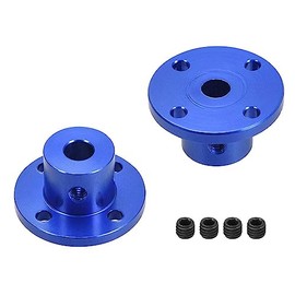 TA-VIGOR Rigid Flange Coupling 6mm Inner Dia, Motor Guide Shaft Coupler H15xD15mm Motor Connector for DIY Parts, 2Pcs