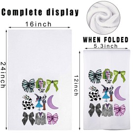 MYSOMY Lydia Deetz Kitchen Towel Bug Gifts Sandworm Towel Shake Señora Gifts (Moon Bow kt UK)