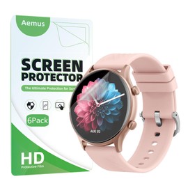 Aemus Screen Protector Compatible for WalkerFit A2 Pro Smart Watch 1.4" (6 Pack) Full Coverage Clear TPU Soft Film