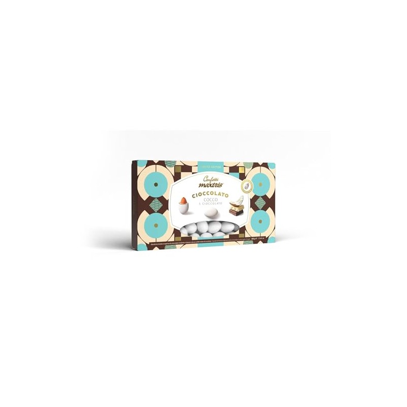 Confetti Maxtris Ciocomandorla gusto Cocco e Nut, scatola 500g