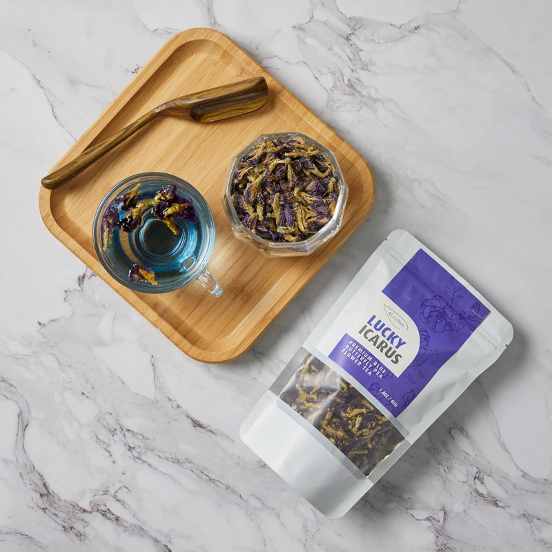 4Leaftea Lucky Icarus Blue Butterfly Pea Flower Tea - Natural