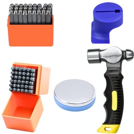 Metal Stamping kit,Metal Letter Stamps for Leather,Jewelry Making,Paper,Brass,Wood,Number Punch Set for Metal