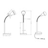 Reality Leuchten Table Lamp LED with Flex Arm and 3.8